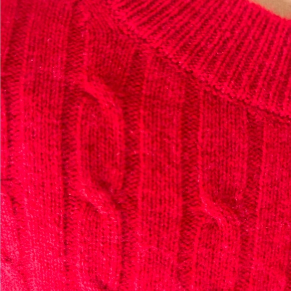 Vineyard Vines Red Cashmere Sweater with plaid cuffs size XS - Picture 3 of 5